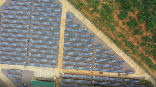 aerial solar plant