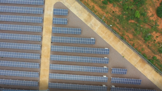 aerial solar plant