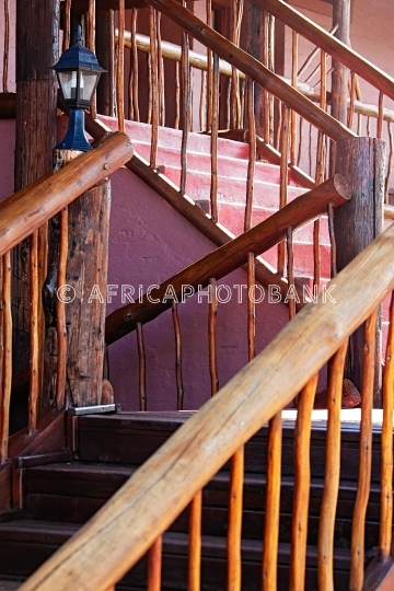 Traditional wooden staircase